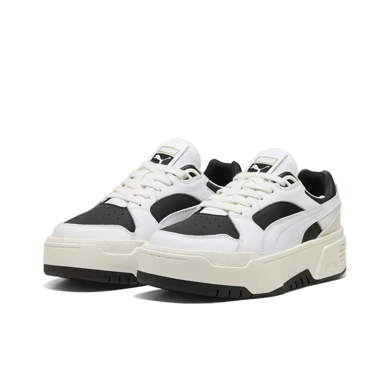 PUMA California Lwt Anti Slip Wear Resistant Low Top Skateboard Shoes Women's White Black-2