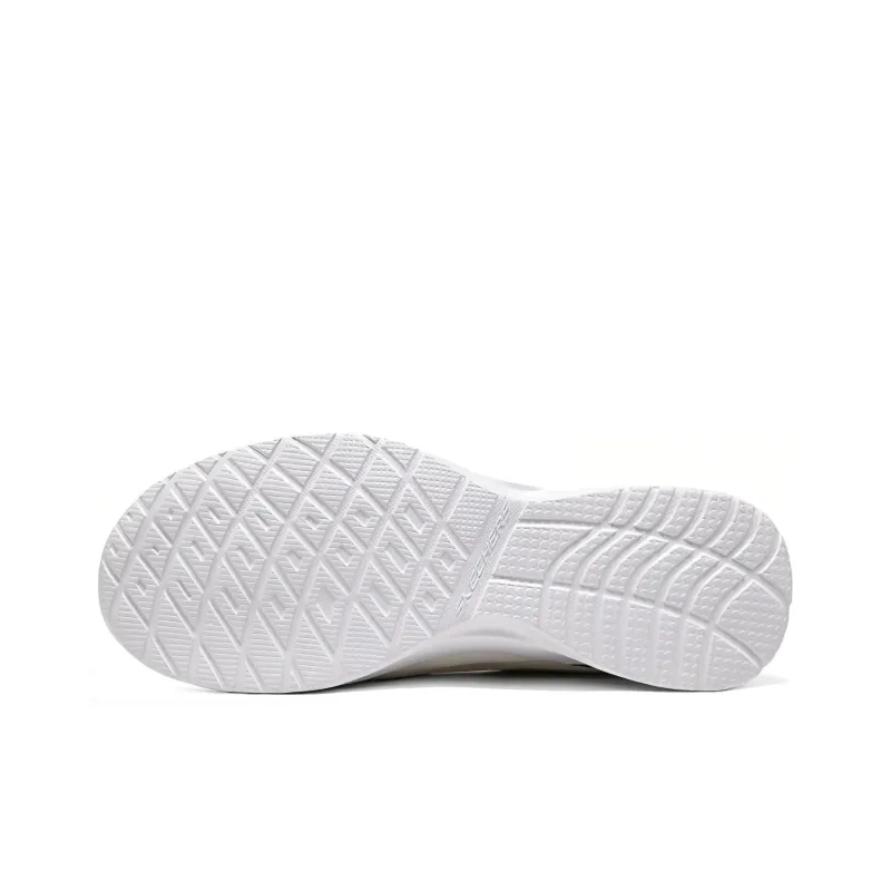 Skechers Durable Breathable Low Top Casual Running Shoes Men's White Green-4
