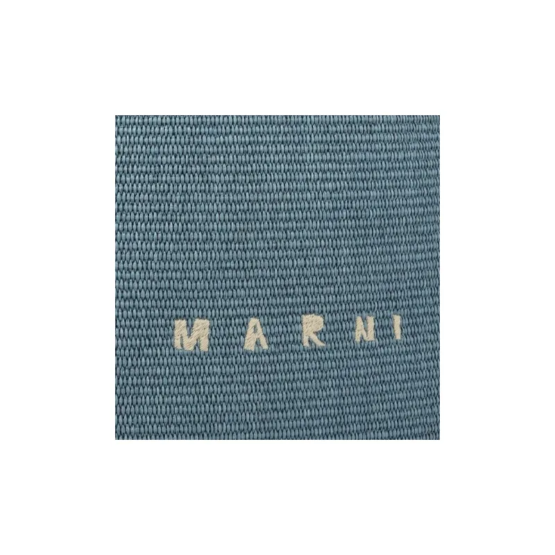 MARNI Tropicalia Logo Embroidered Raffia Tote Bag-4