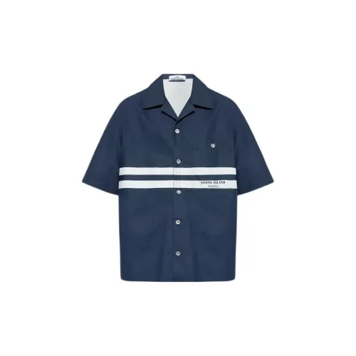 STONE ISLAND Shirts Men Blue