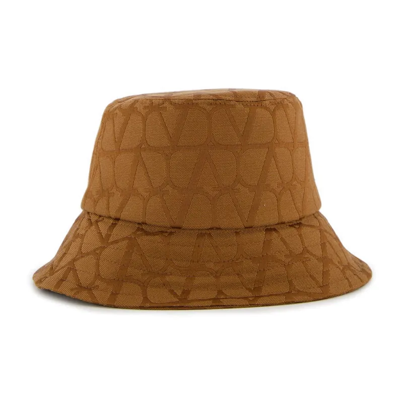 Valentino Cotton Bucket Hats Women's Brown-2