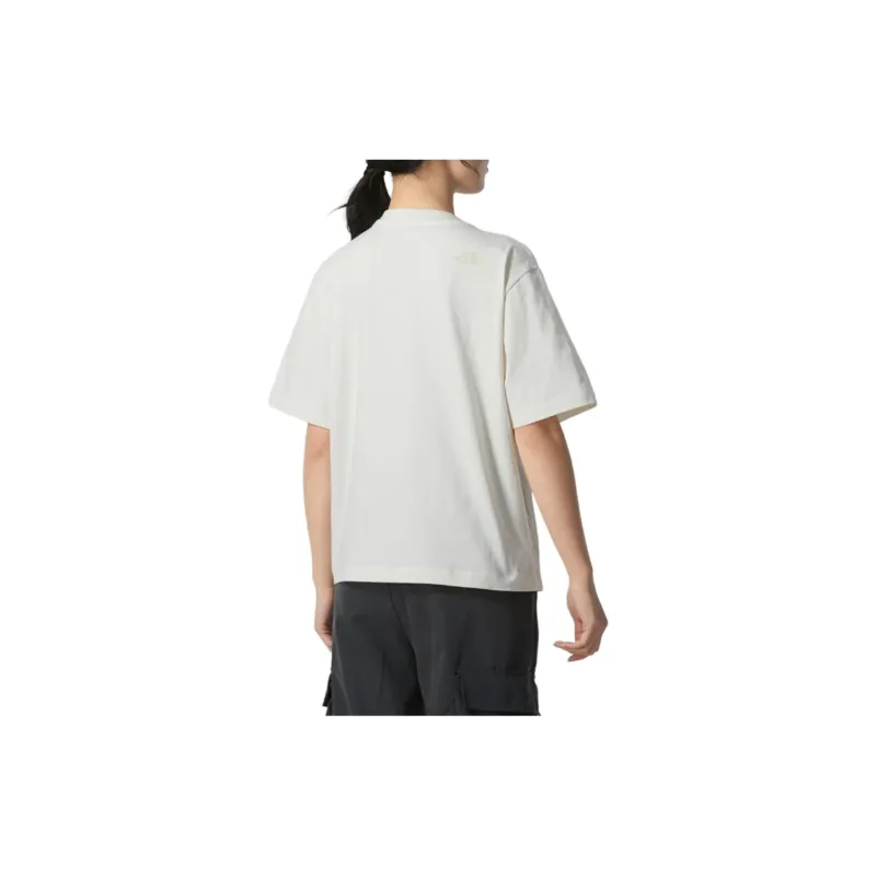 THE NORTH FACE Drop Shoulder Sleeve T Shirt Women's Ecru-1