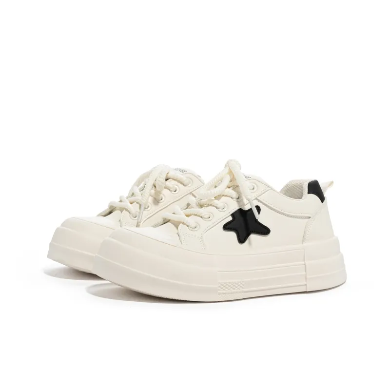 Humanism 1986 Skateboard Shoes Women's Low Top White Black/Pink White-1