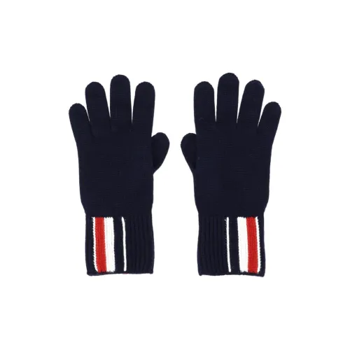 THOM BROWNE· Knit Gloves Men's Marine Blue