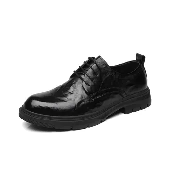 Mulinsen Dress Shoes Men Low Top Black/Dark Brown