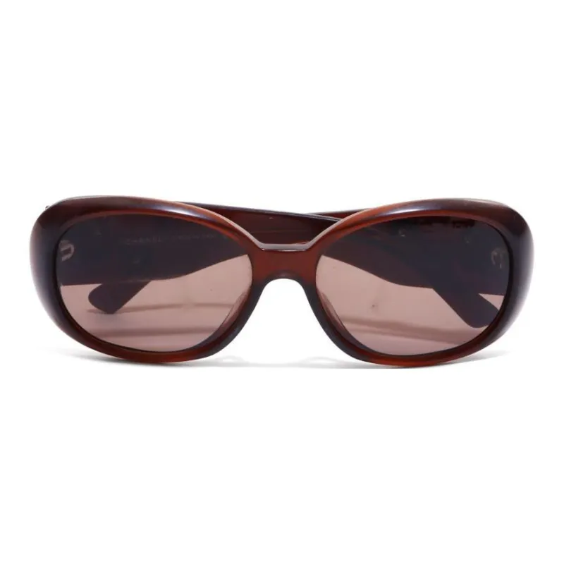 CHANEL 2000s Icons Detailing Oval framed Sunglasses-1