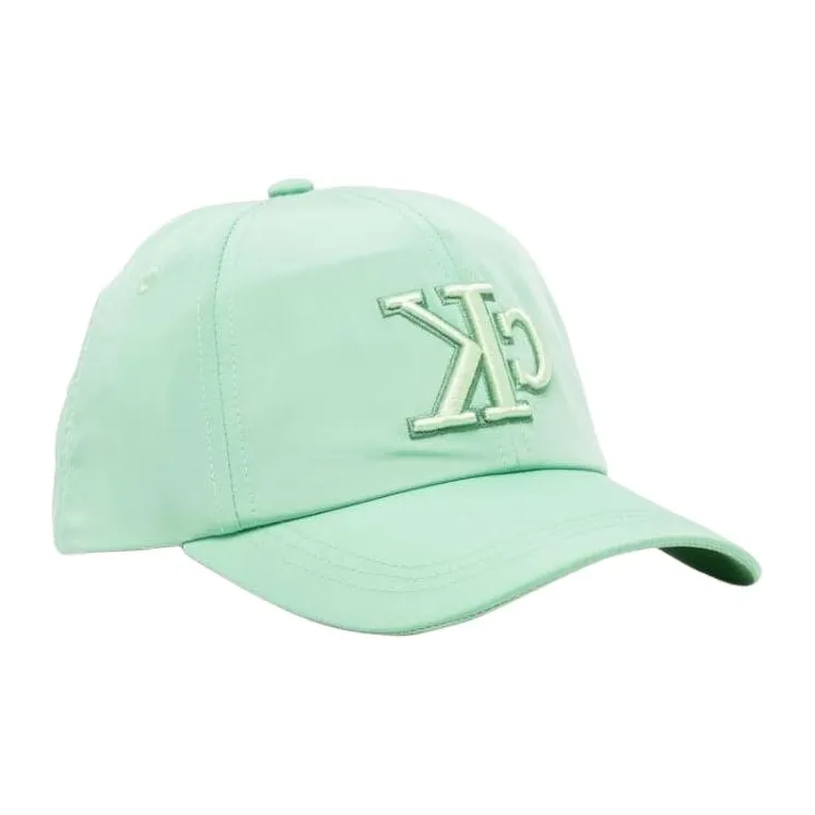 CK/Calvin Klein Recycled Polyester Baseball Caps Kids' Aqua Green-1