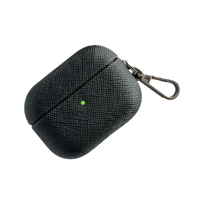 Compatibility AirPods 3/1/2/Pro 2 PC Niche Cross Leather Texture Minimalist Style Fully Enclosed Headphone Cases-147