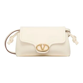 Valentino Vlogo Nappa Leather Shoulder Bag Crossbody Bag Mini Women's Ivory