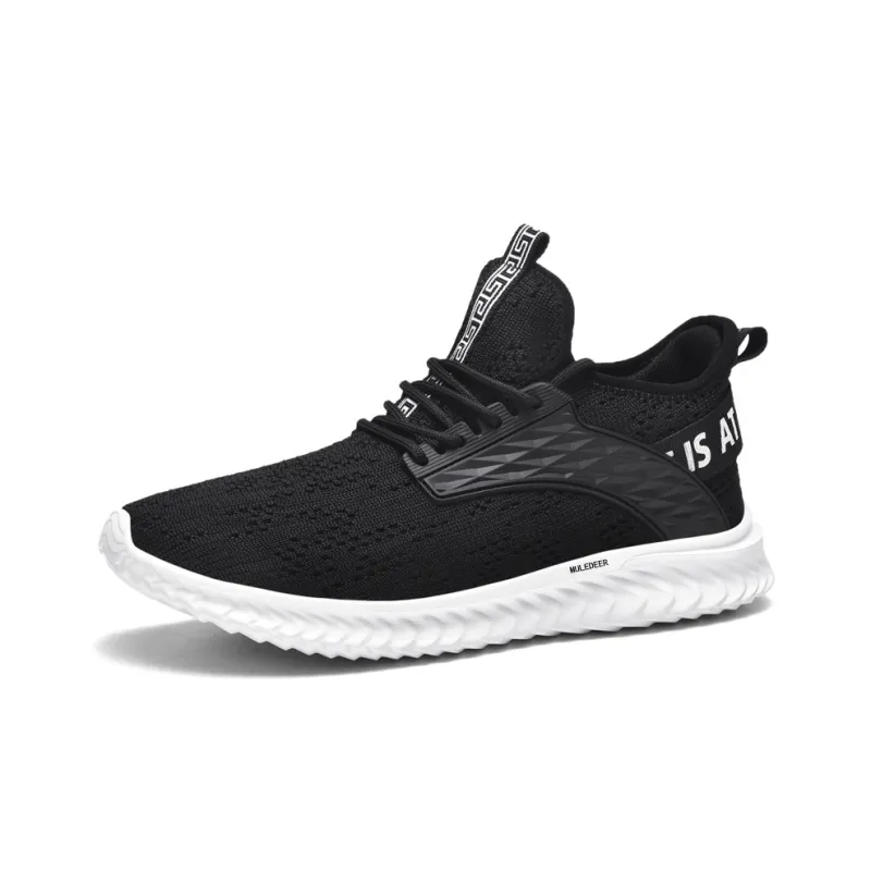 Black tailed Deer Muledeer Breathable And Lightweight Low Top Running Shoes Men's-4