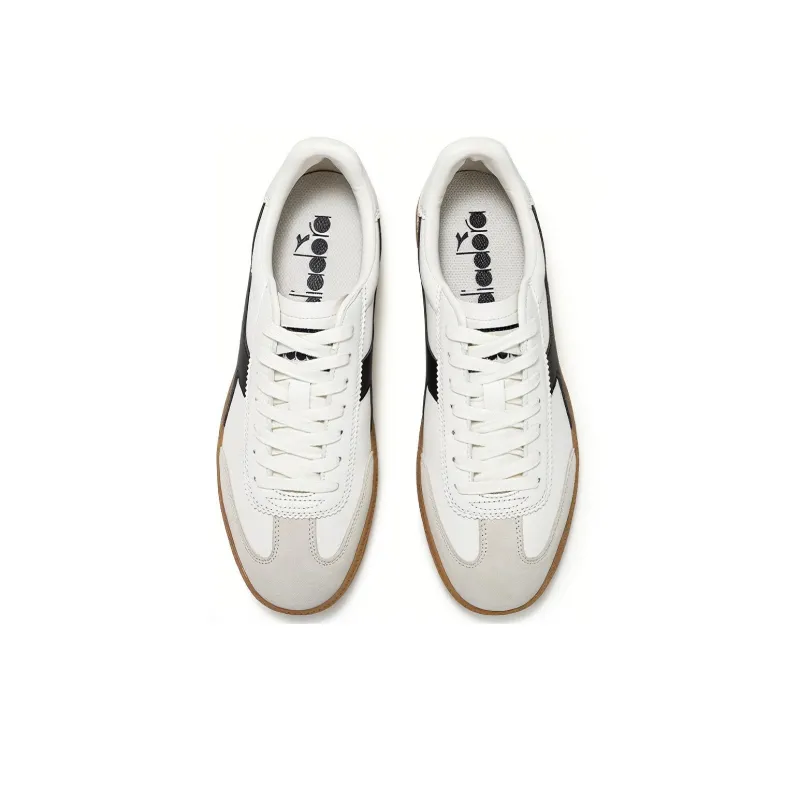 Diadora Anti Slip Wear Resistant Low Top Skateboard Shoes Unisex White-3