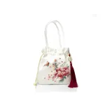 White Organza+Suzhou Embroidery Peony