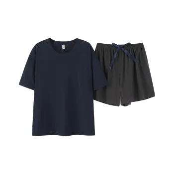 The Story Of The Flower Season Pajama Set Women's Navy Blue