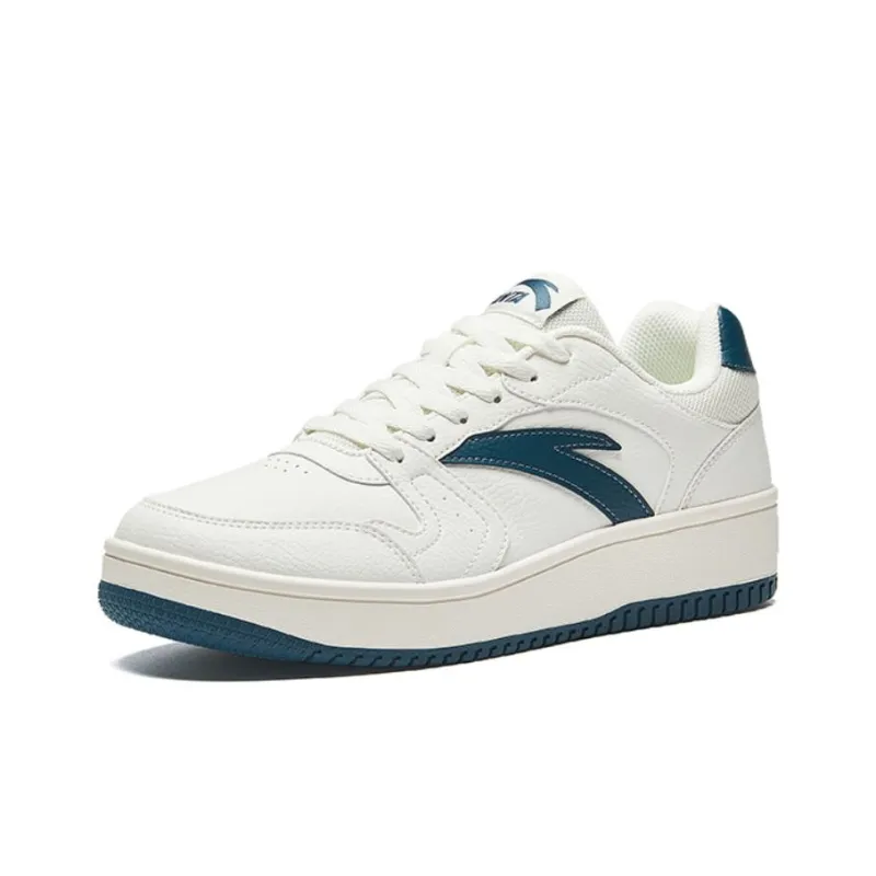 Anta Small Inspiration Anti-Slip And Wear-Resistant Lightweight Low-Top Skateboard Shoes Men's White Green-1