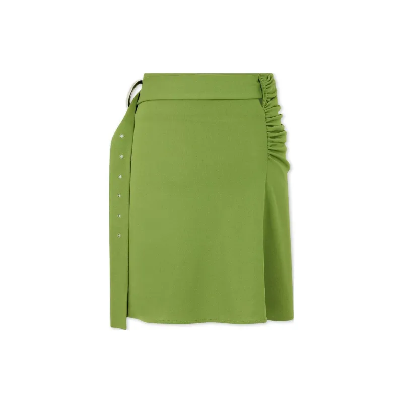 Paco Rabanne Ruched Detailed Belted Mini Skirt-1