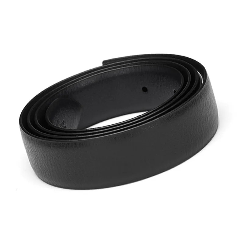 LACOSTE Solid Color Design Pin Buckle Leather Belts Men's Black Width  3CM-2
