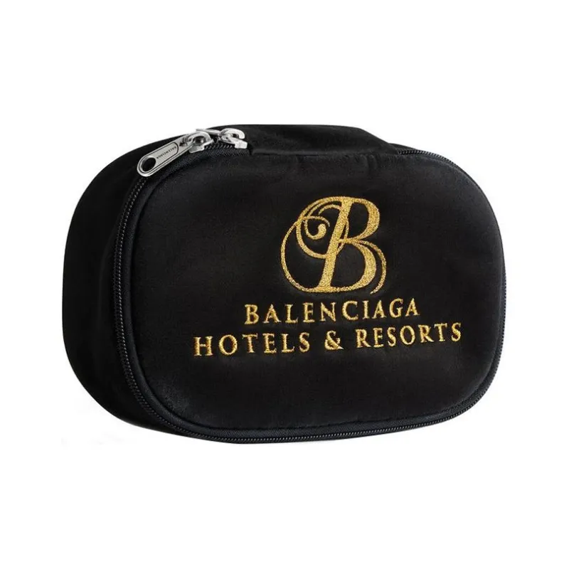 Balenciaga B Logo Embroidered Toiletry Bag-1