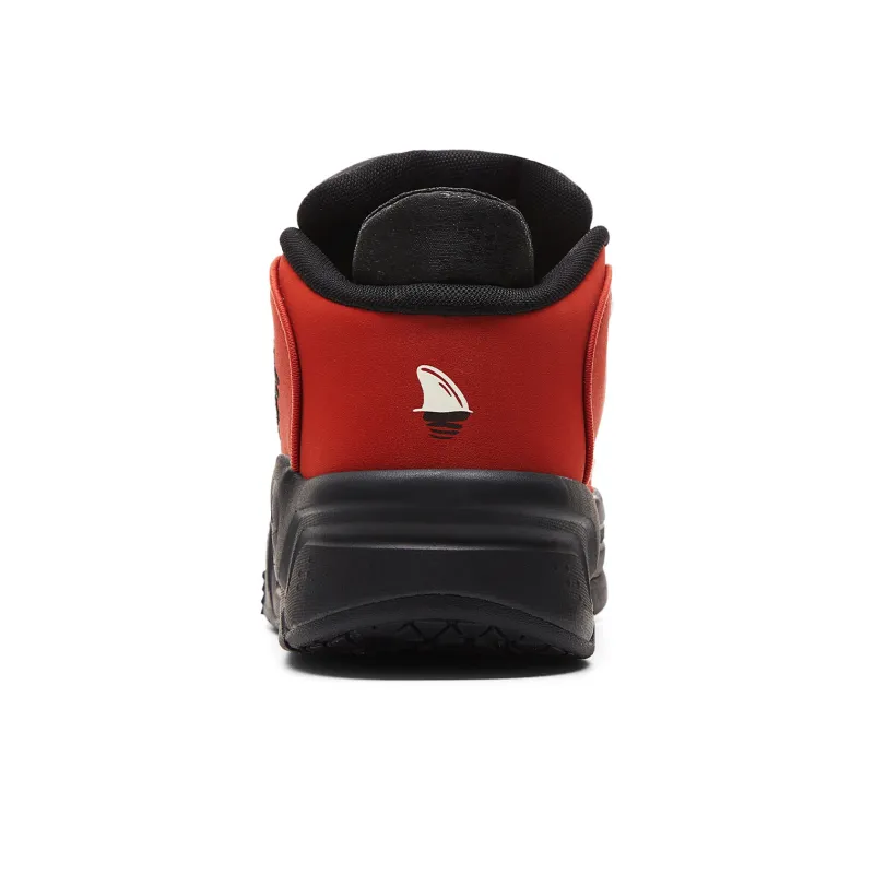 PEAK Taichi Shark Shoes Coverage Cushioning Wear Resistant Breathable Low Top Skateboard Shoes Men's Brick Red-4