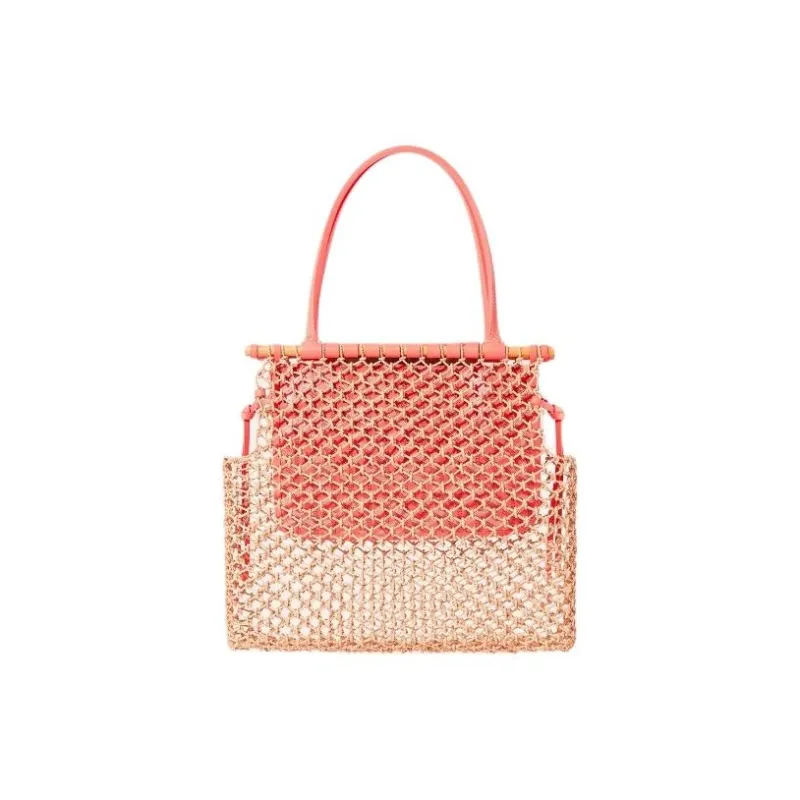 GOYARD Aligre Raffia With Canvas Shoulder Bags Handbags Women's Pink & Beige-1