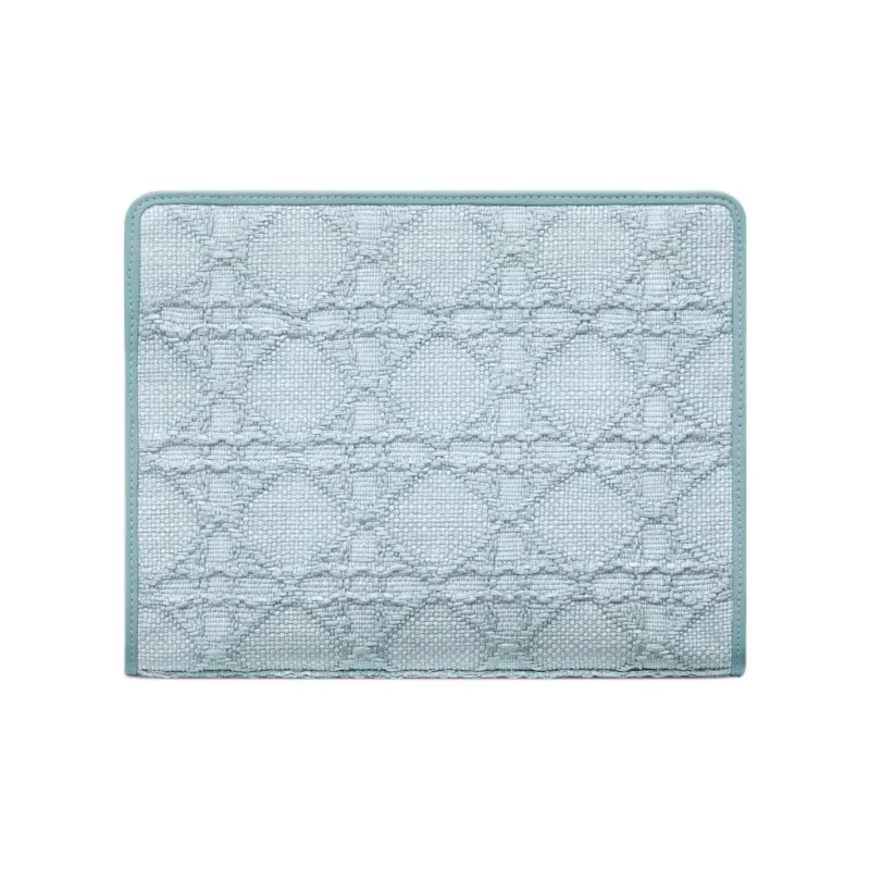 DIOR 30 Montaigne Raffia Clutch Women's Sky Blue-2