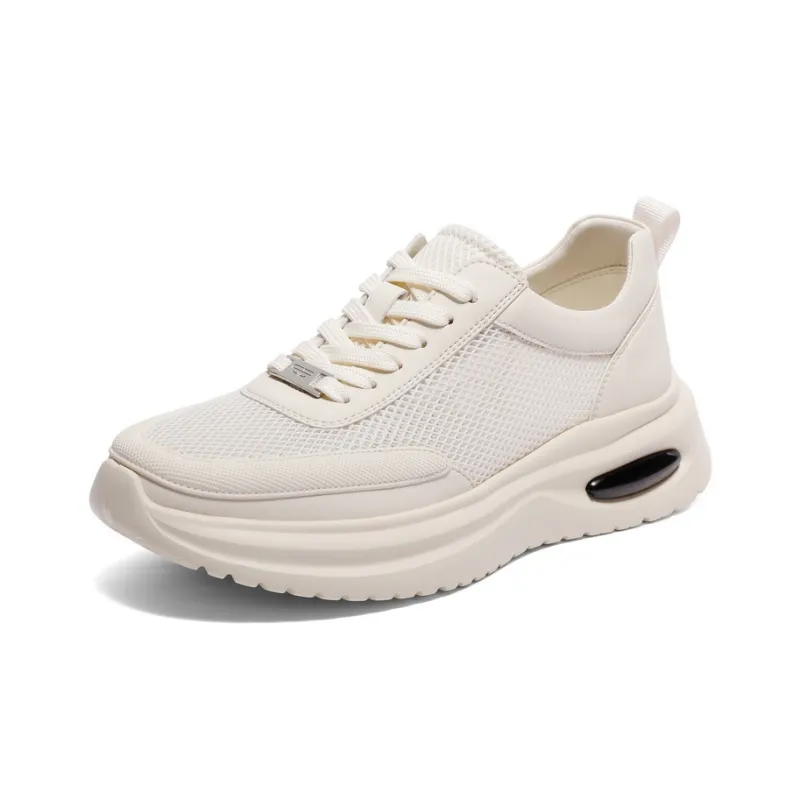 BELLE Wear-Resistant Slip-Resistant Low-Top Casual Shoes Men's Beige Black-1