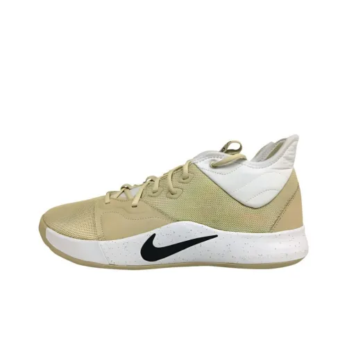 Nike PG 3 Basketball Shoes Men Low-Top Beige Yellow