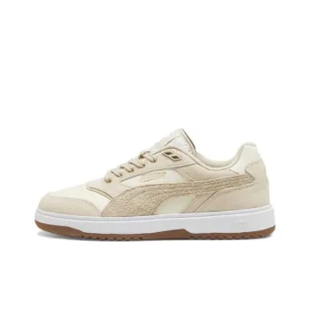 PUMA Doublecourt Wear Resistant Low Top Skateboard Shoes Unisex Light Yellow