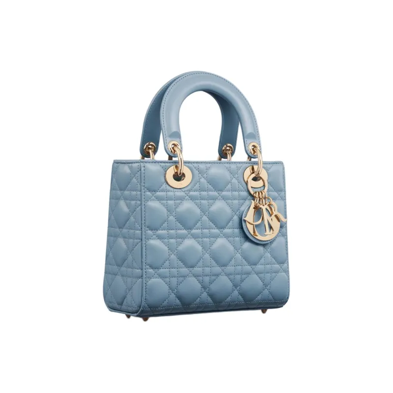 DIOR Lady DiorMy ABCDior Sheepskin Dior Bag Shoulder Bag Crossbody Bag Handbag Small Size Women's Sky Blue-1