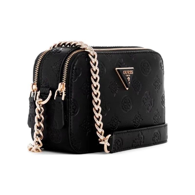 GUESS Faux Leather Camera Bag Shoulder Bag Crossbody Bag Women's Black-1