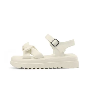 JOSINY Beach Sandals Women's Ecru/Yellow