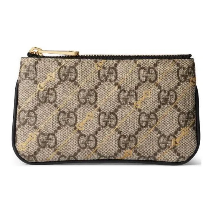 GUCCI Canvas Key Pouch Women's Black & Ebony-4