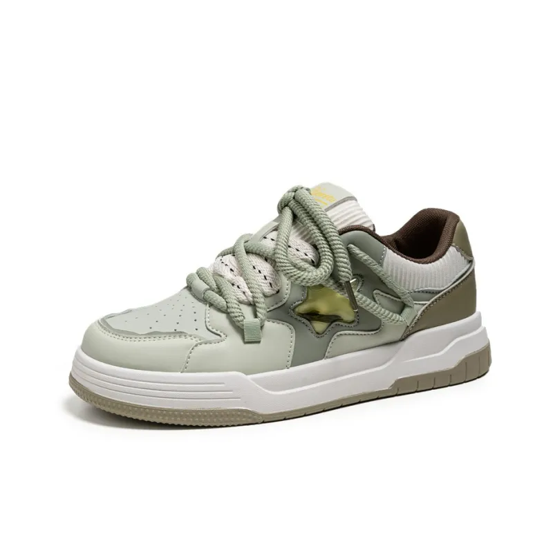 Meiretu Stars Collection Slip Resistant, Lightweight, And Breathable Low Top Skateboard Shoes Men's-7