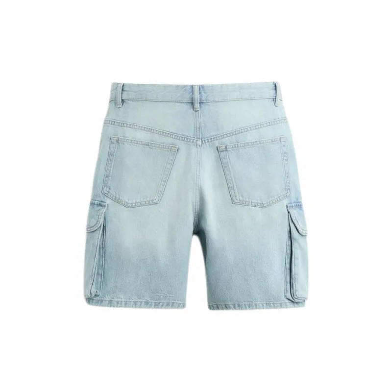 ZARA Denim Shorts Men Blue-1