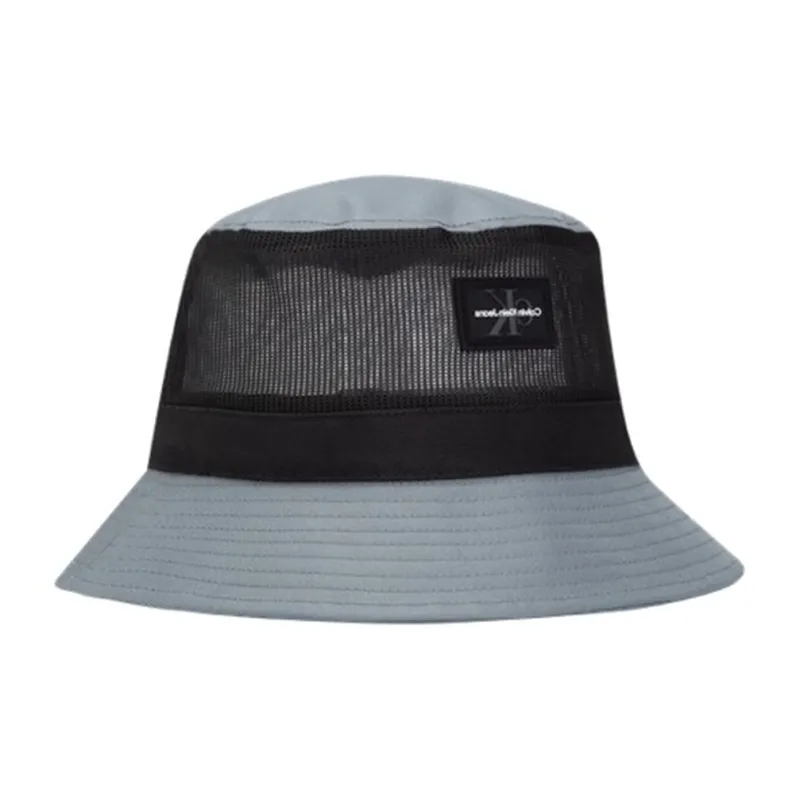 CK/Calvin Klein Polyester Bucket Hats Unisex Black Gray Multicolor-1