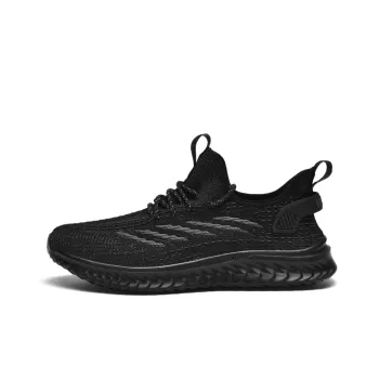 Black tailed Deer Muledeer Breathable And Lightweight Low Top Running Shoes Unisex Black Gray
