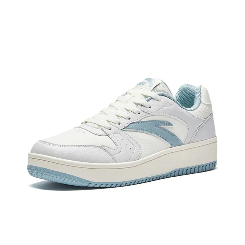 Anta Anti Slip And Wear Resistant Lightweight Low Top Skateboard Shoes Men's White Blue-1