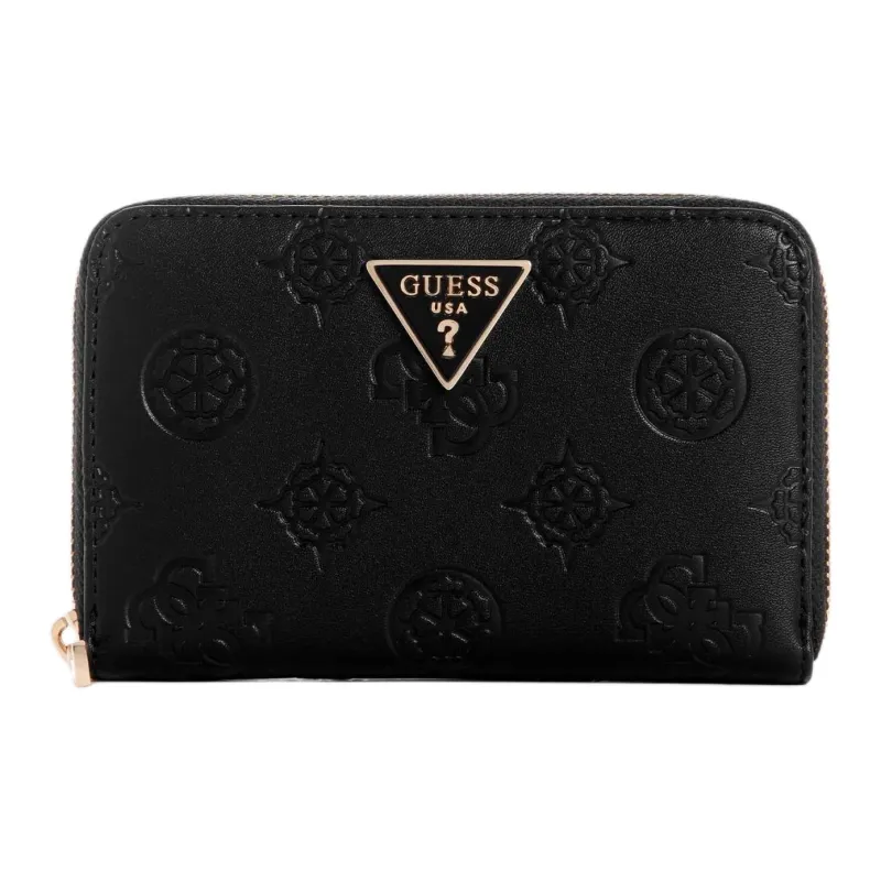 GUESS Artificial Leather Wallet Medium Size Women's Black-0