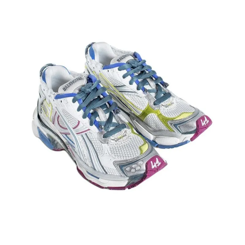 Balenciaga Runner Sneaker 'White Blue Purple' Women's-3