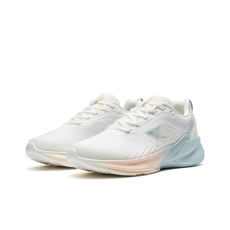 XTEP Cushioning Lightweight Low Top Running Shoes Women's Sail White/Snow Mist Green-4