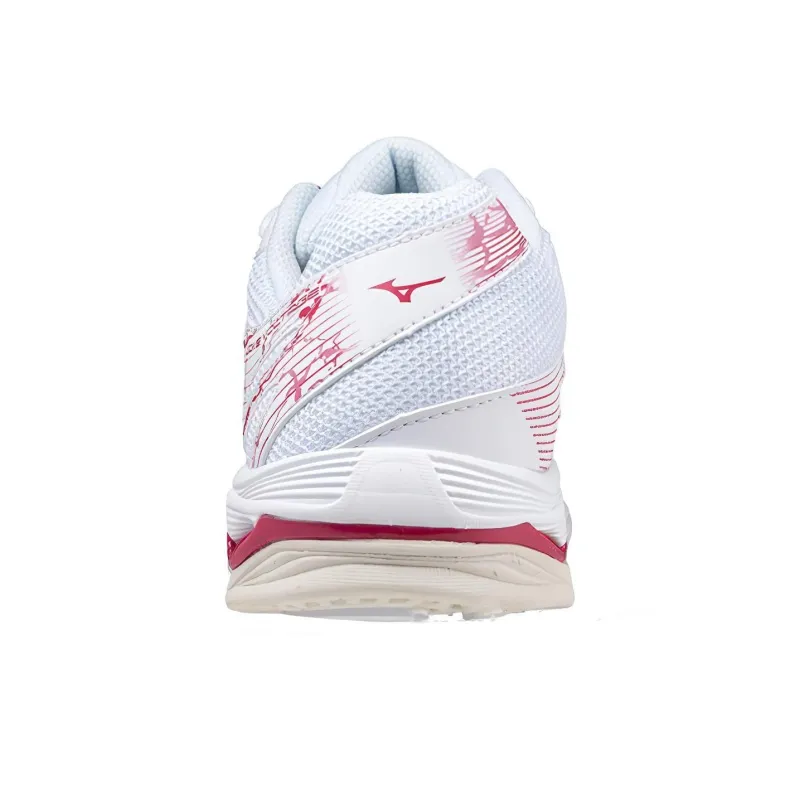 Mizuno Wave Voltage Anti Slip And Wear Resistant Breathable Low Top Casual Running Shoes Women's White Red-2