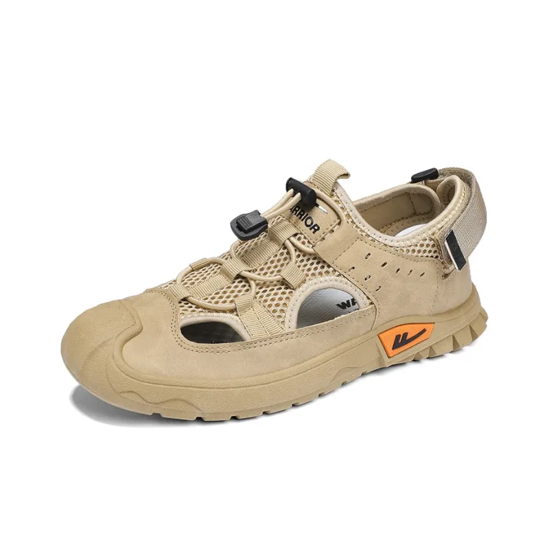 Warrior River Trekking Shoes Wear resistant, Lightweight, Breathable, And Non slip. Beach Sandals Men's Khaki-1