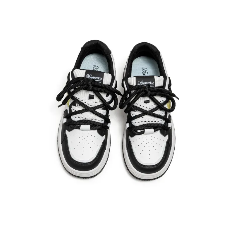 Meiretu Stars Collection Slip Resistant, Lightweight, And Breathable Low Top Skateboard Shoes Men's-15