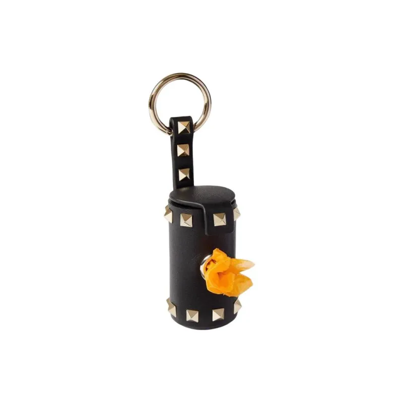Valentino Rockstud Calfskin Storage Bag Women's Black-1