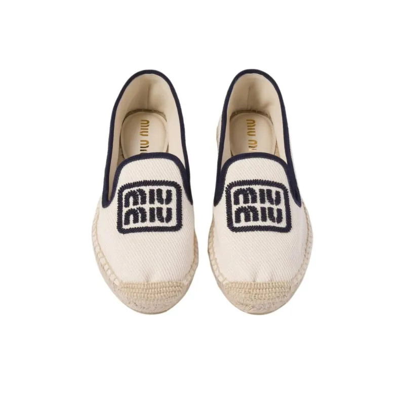 MIU MIU Espadrilles Women's Ivory White-4