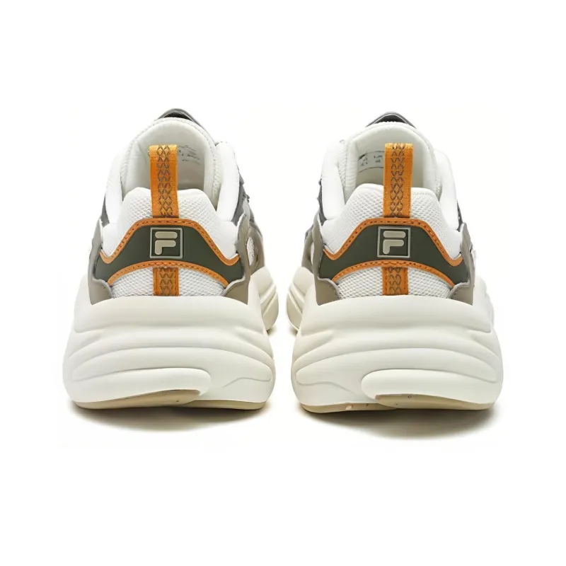 FILA MARS 1S Mars Cushioning Anti-Slip And Wear-Resistant Breathable Rebound Low-Top Casual Shoes Men's White Green-3