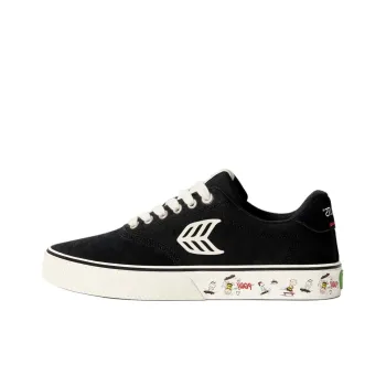 PEANUTS x CARIUMA Low Top Skateboard Shoes Unisex Black