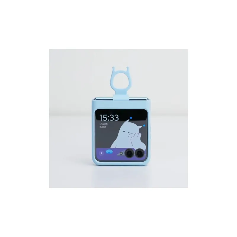 MOTOROLA Silicone Material Integrated Finger Rings Design Phone Cases Compatibility With Motorola Moto Razr 40 Ultra-2