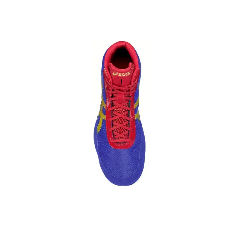 Asics JB ELITE V2.0 Abrasion Resistant Mid Top Training Shoes Men's Blue Red-4