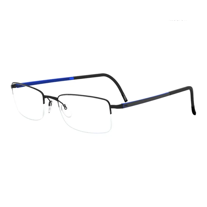 SILHOUETTE Titanium Rectangular Eyeglass Frames Men's Gold-4