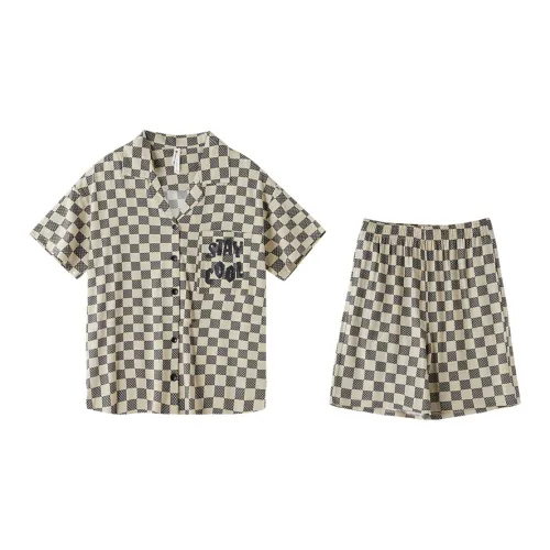 QINZUIMAO Pajama Set Men's Wheat